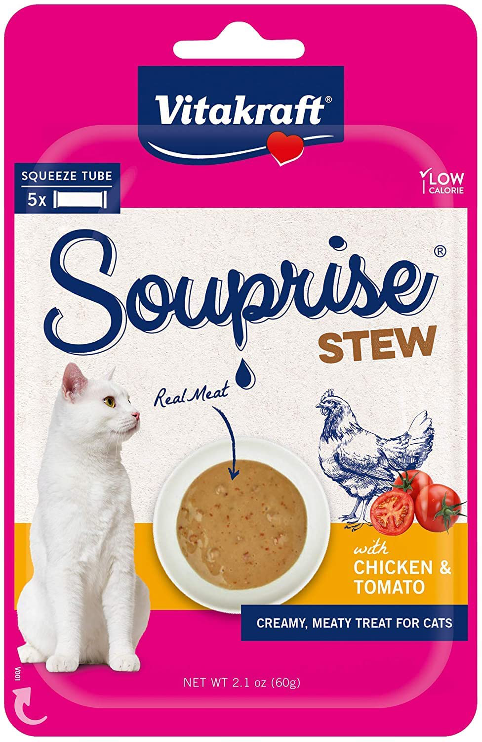 Vitakraft Souprise Stew Treat for Cats, Food Topper or between Meal Snack Animals & Pet Supplies > Pet Supplies > Cat Supplies > Cat Treats Vitakraft Chicken and Tomato, 5 Servings  