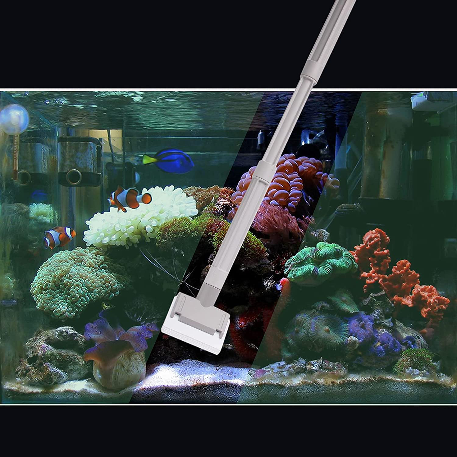 Saltwater Aquarium Cleaner Fish Tank Scraper Cleaning Tools 17.7-48 Inch Long for Cleaning Acrylic or Glass Saltwater Marine Tank Never Rust Animals & Pet Supplies > Pet Supplies > Fish Supplies > Aquarium Cleaning Supplies Aquarium Choice   