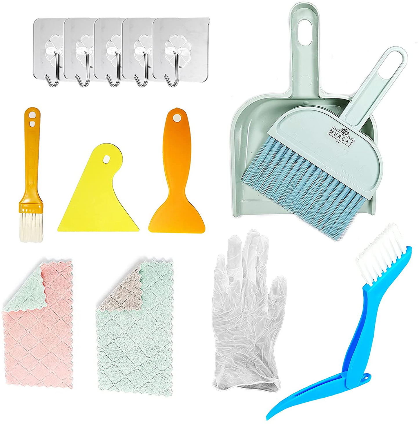 Mini Dustpan and Broom Set - Cage Cleaner for Small Animal Pet - Cat Reptile Hedgehog Hamster Chinchilla Guinea Pig Ferret Rabbit Playpen Bedding Cleaning Supplies - Home Eliminator Stains Good Helper Animals & Pet Supplies > Pet Supplies > Small Animal Supplies > Small Animal Habitats & Cages MURCAT MURCAT   