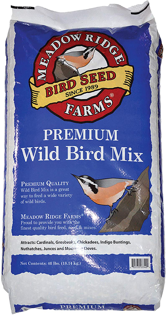 Meadow Ridge Farms Premium Wild Bird Seed Mix Animals & Pet Supplies > Pet Supplies > Bird Supplies > Bird Food Meadow Ridge Farms 40 Pound (Pack of 1)  