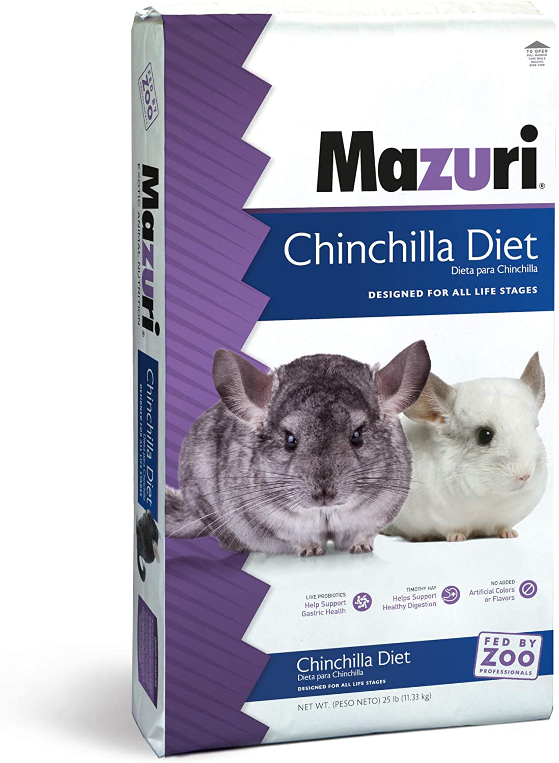 Mazuri | Chinchilla Diet | 25 Pound (25 Lb.) Bag