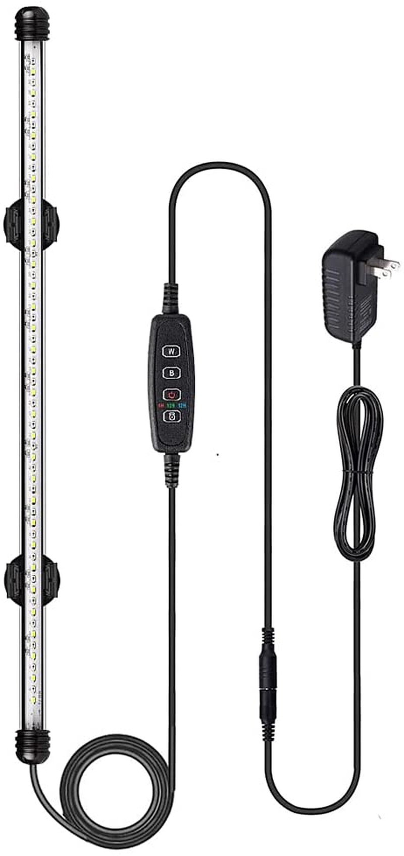 Submersible LED Aquarium Light,Fish Tank Light with Timer Auto On/Off Dimming Function,3 Light Modes Dimmable&4-Color Lamp Beads,10 Brightness Levels Optional&3 Levels of Timed Loop 30LEDS-RGB 11.5'' Animals & Pet Supplies > Pet Supplies > Fish Supplies > Aquarium Lighting Varmhus White&blue 19'' Timmer&Dimmer 