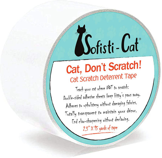 Sofisti-Cat Scratch Deterrent Tape - Clear Double-Sided Cat anti Scratch Training Tape, Different Animals & Pet Supplies > Pet Supplies > Cat Supplies > Cat Furniture Sofisti-Cat   
