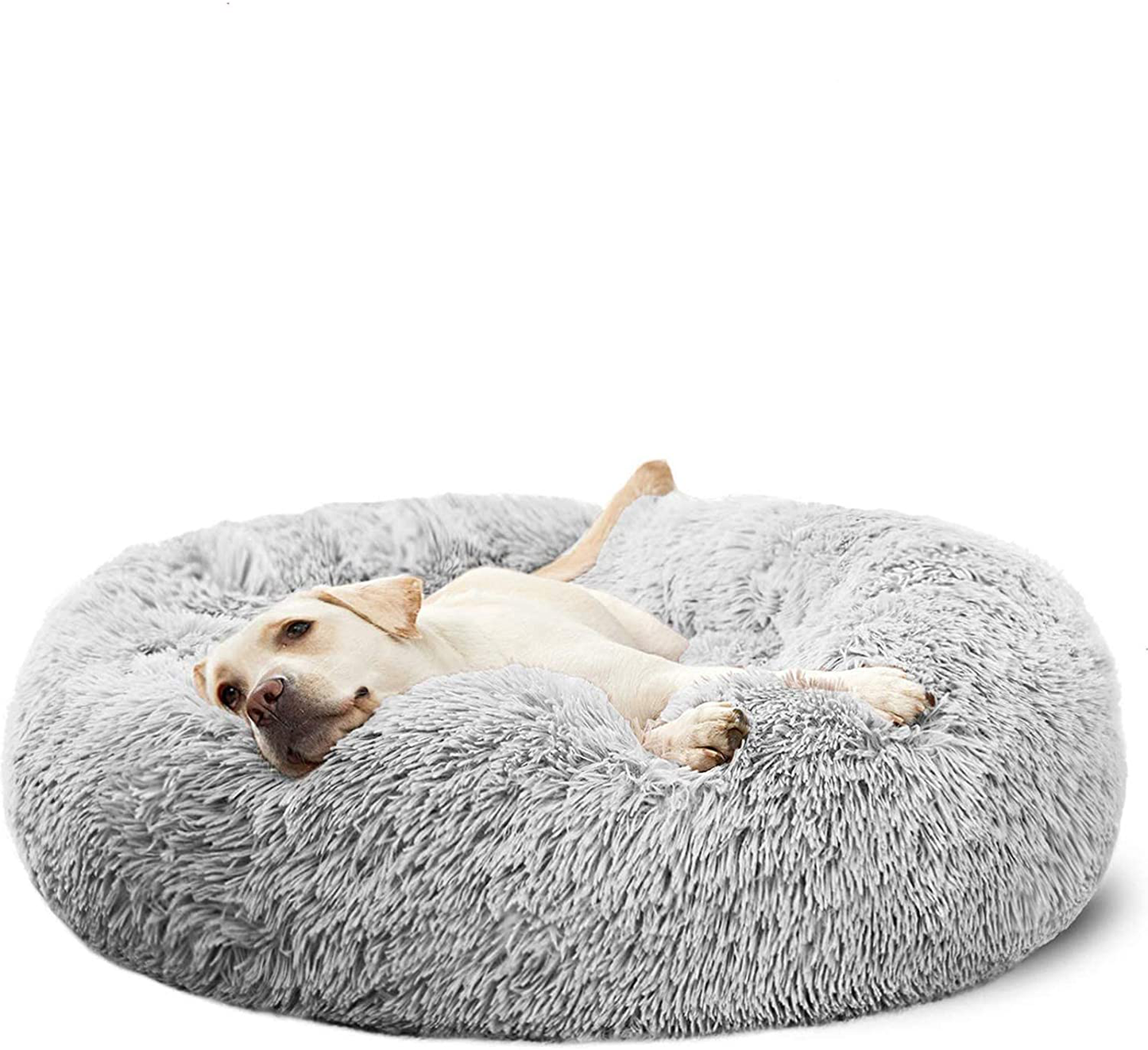 HACHIKITTY Dog Beds Calming Donut Cuddler, Puppy Dog Beds Large Dogs, Indoor Dog Calming Beds Large,30'' Animals & Pet Supplies > Pet Supplies > Dog Supplies > Dog Beds HACHIKITTY Grey L (30 X 30") 
