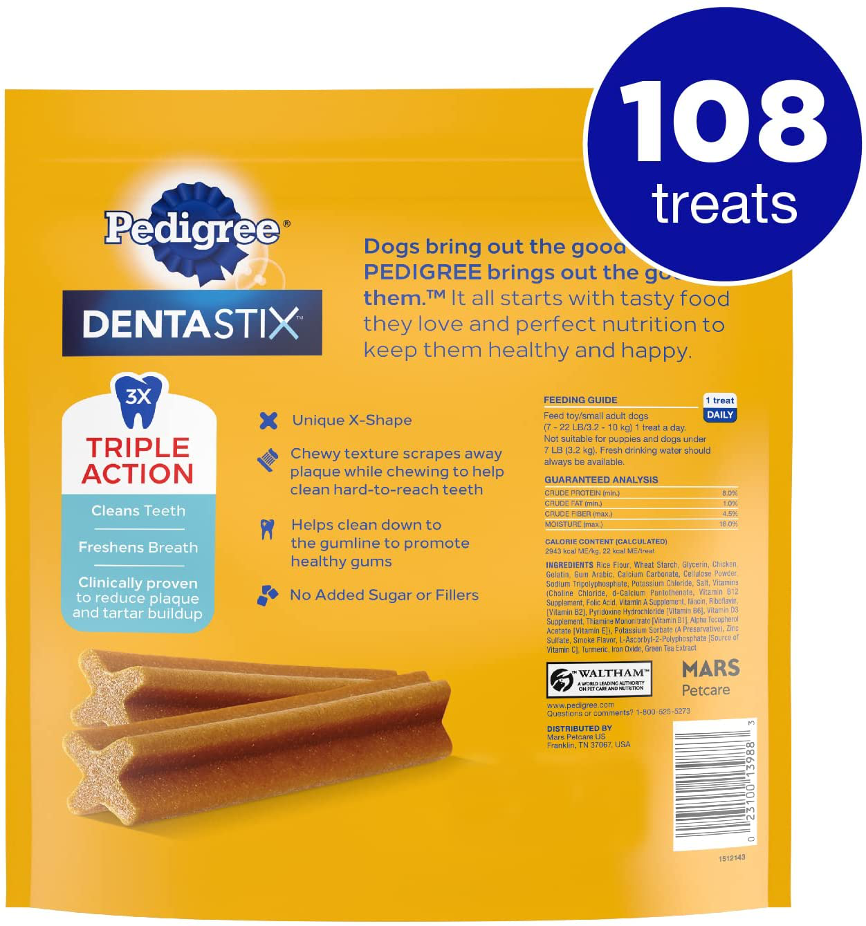 Pedigree DENTASTIX Adult & Puppy Toy/Small Treats for Dogs 5-20Lbs. Animals & Pet Supplies > Pet Supplies > Dog Supplies > Dog Treats Pedigree   