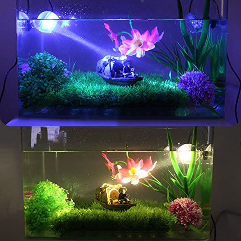 Flykee Fish Tank LED Lighting Waterproof Underwater Spotlight Marine Night/Diving Light Aquarium Lamp Decoration Accessories (Green)