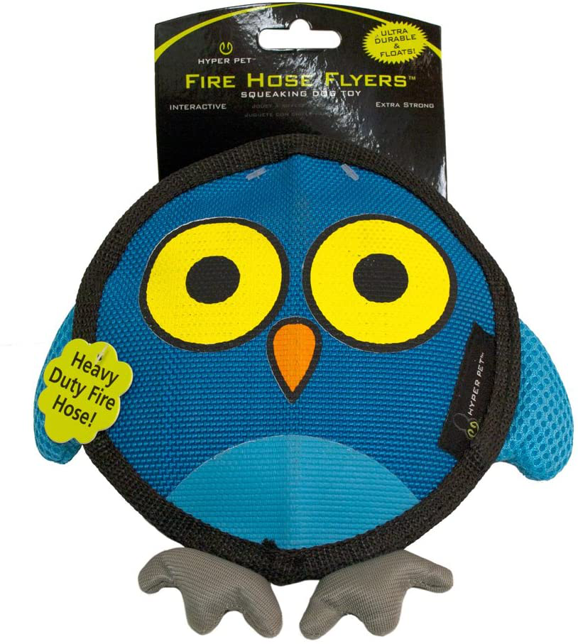 Hyper Pet Firehose Flyers Owl Durable Squeaky Dog Toy Animals & Pet Supplies > Pet Supplies > Dog Supplies > Dog Toys Hyper Pet   