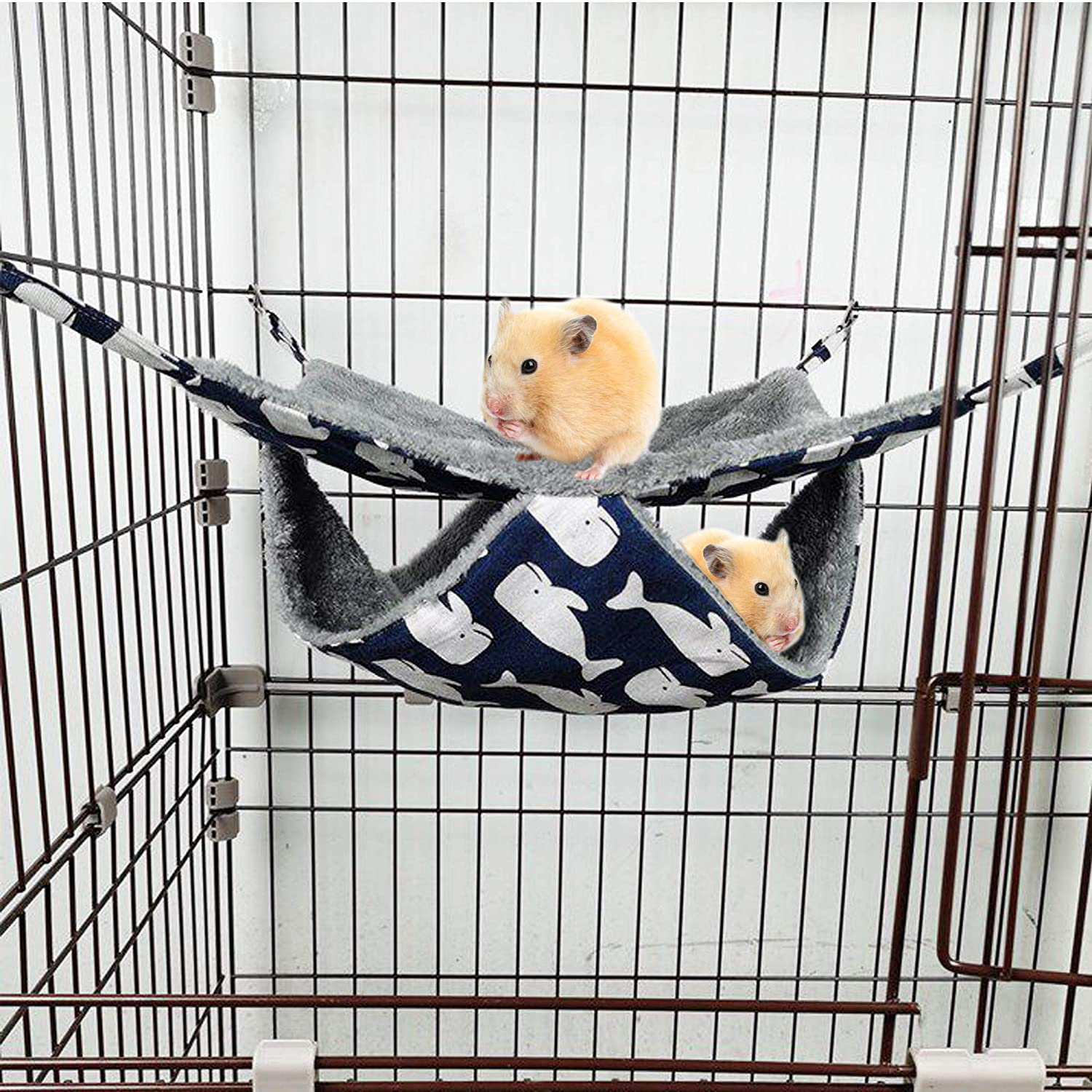 Ruitong Hammock 2 Tier for Bunkbed Sugar Glider Hammock, Guinea Pig Cage Accessories Bedding, Warm Hammock for Parrot Ferret Squirrel Hamster Rat Play Sleep Animals & Pet Supplies > Pet Supplies > Small Animal Supplies > Small Animal Habitat Accessories ruitong   