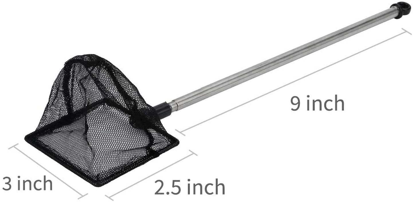 Pawfly 3 Inch Telescopic Aquarium Net Fine Mesh Small Fishnet with Extendable Stainless Steel Handle Animals & Pet Supplies > Pet Supplies > Fish Supplies > Aquarium Fish Nets Pawfly   