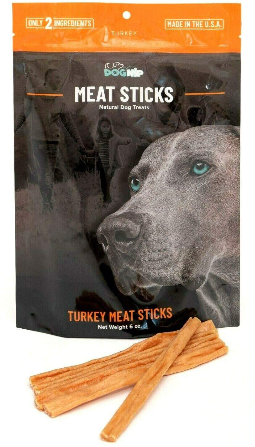 Dog Nip! 6-Inch Gourmet Dog Treat Meat Sticks - Made in USA, 6Oz. Resealable Bag, All-Natural Dog Chew Treats, Only 2 Ingredients | Sourced, Processed & Packaged in the USA Animals & Pet Supplies > Pet Supplies > Small Animal Supplies > Small Animal Treats Dog Nip!   