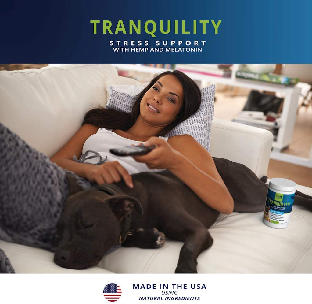 Ikarian Health - Tranquility Calming Aid for Dogs - Hemp, Melatonin, Chamomile, Passion Flower - Composure Anxiety and Stress Support for Travel, Fireworks, Separation or Storms - 60 Soft Chew Treats Animals & Pet Supplies > Pet Supplies > Small Animal Supplies > Small Animal Treats Ikarian Health   