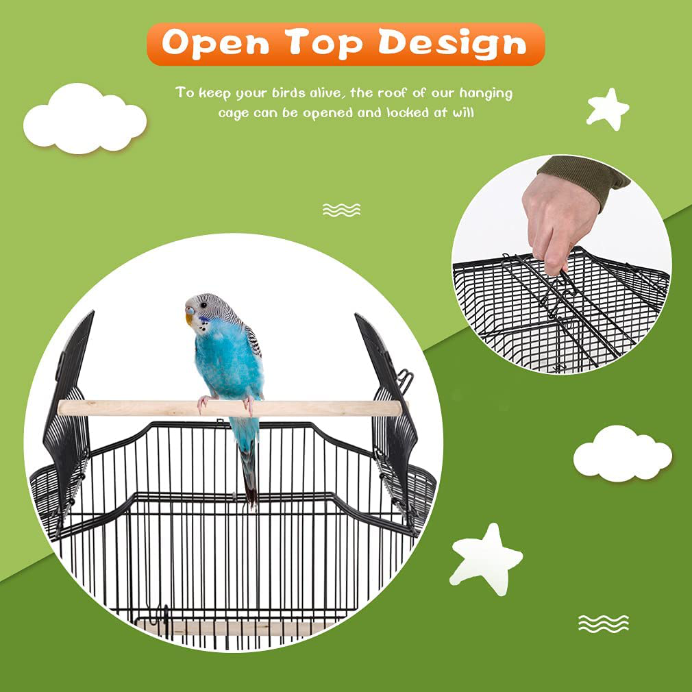 Bestpet 64 Inch Wrought Iron Bird Cage for Parakeets Medium Small Parrots Parakeet Cage with Detachable Rolling Stand & Play Open Top for Cockatiels Lovebird Finches Canaries Animals & Pet Supplies > Pet Supplies > Bird Supplies > Bird Cages & Stands BestPet   