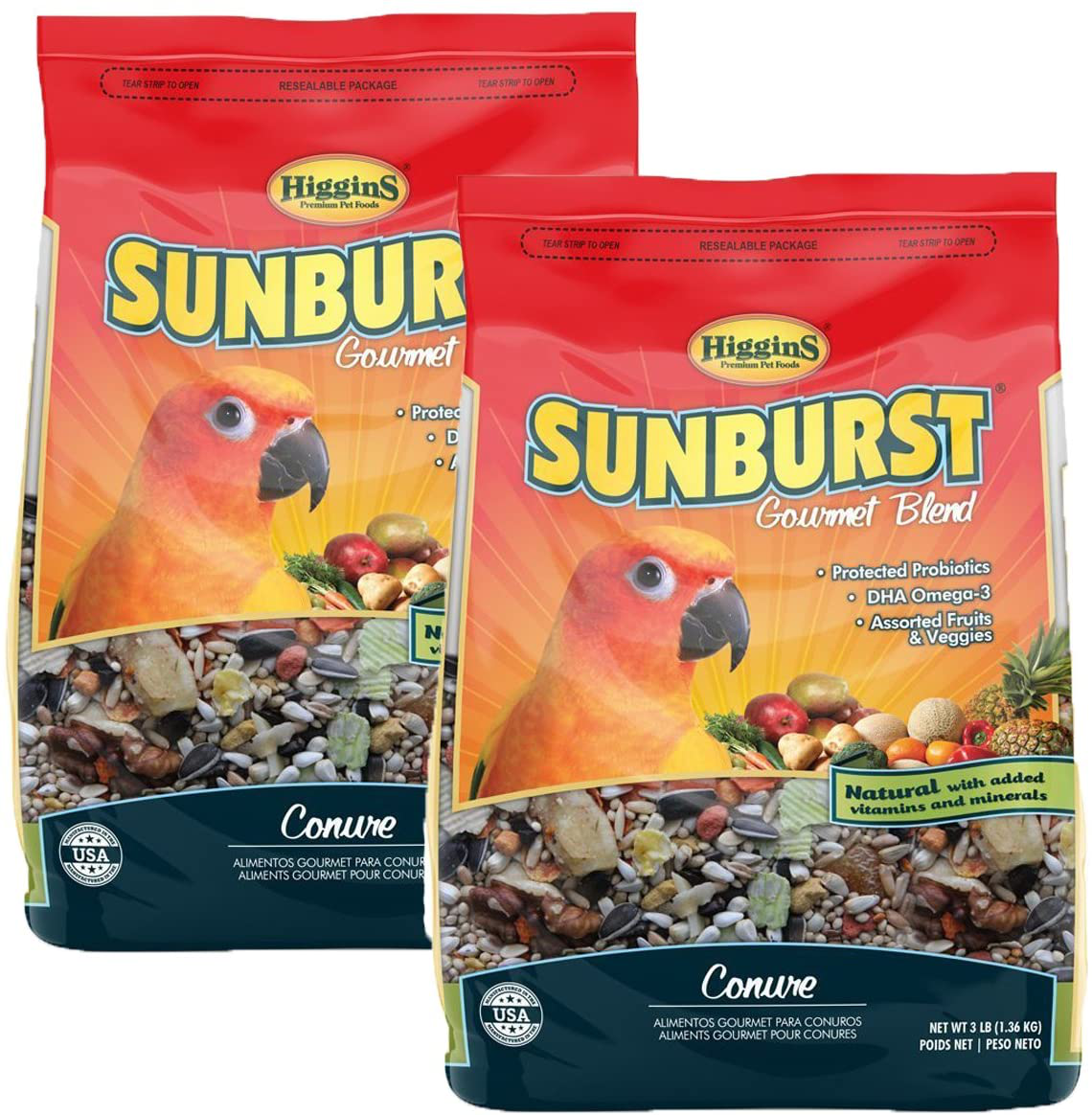 Higgins Sunburst Gourmet Food Mix for Conures Animals & Pet Supplies > Pet Supplies > Bird Supplies > Bird Food YiXiEr   