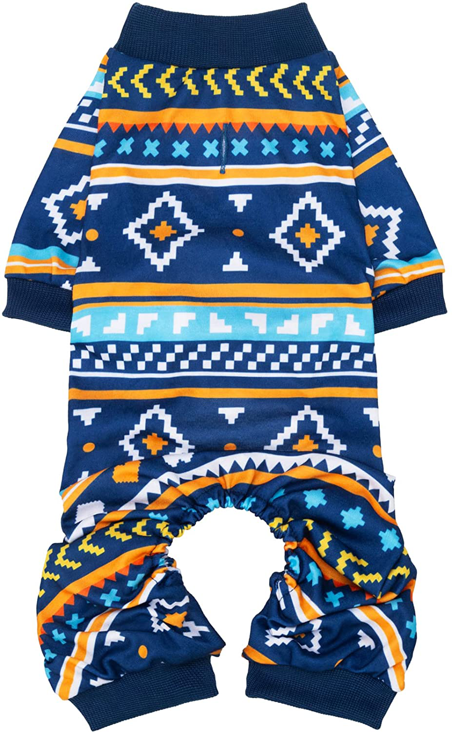 TAILGOO Light Breathable Dog Pajamas - Soft Apparel Jumpsuit, Fashionable Pet Clothes with Exquisite Geometric Patterns, Cute Puppy Pjs for Small or Kid Doggy Animals & Pet Supplies > Pet Supplies > Dog Supplies > Dog Apparel TAILGOO Blue Small 