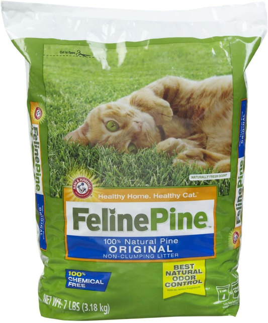 Feline Pine Original Cat Litter, 7-Pound Bags (Pack of 2)