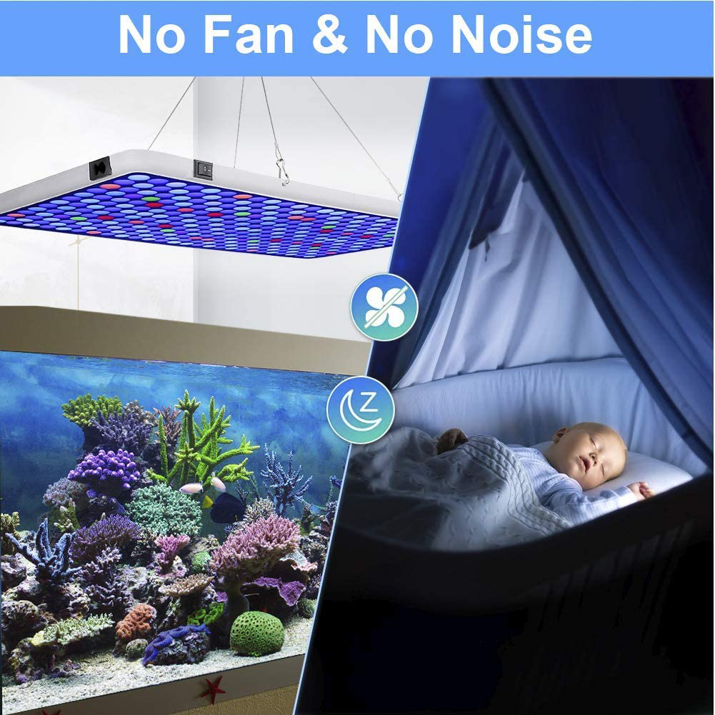 Relassy Updated Aquarium Light with Remote Control, 300W Dimmable LED Coral Reef Light for Saltwater Freshwater Fish Tanks with Timer 6/12/18 Function Animals & Pet Supplies > Pet Supplies > Fish Supplies > Aquarium Lighting Relassy   