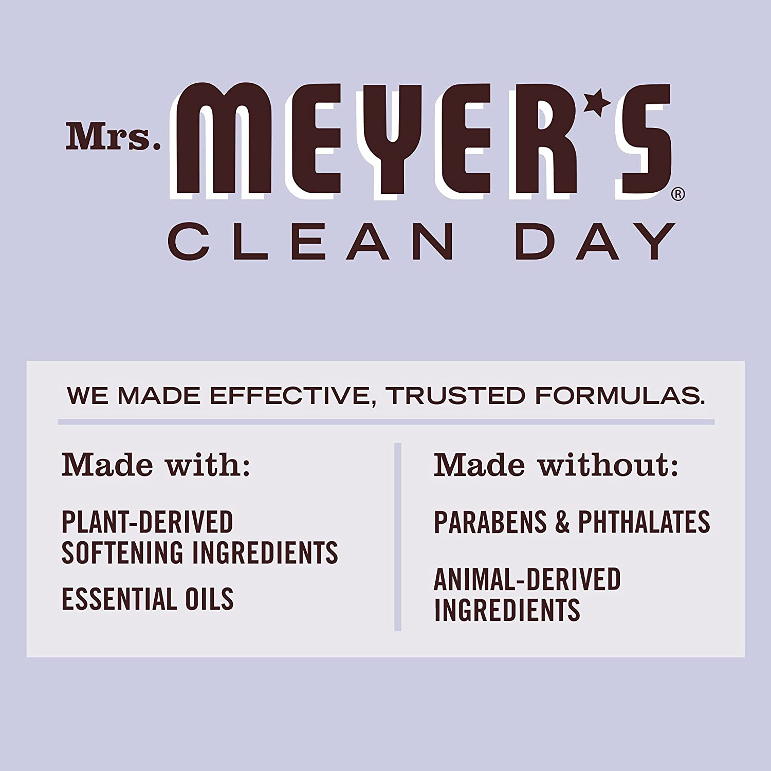 Mrs. Meyer'S Clean Day Dryer Sheets, Fabric Softener, Reduces Static, Cruelty Free Formula Infused with Essential Oils, Lavender Scent, 80 Count