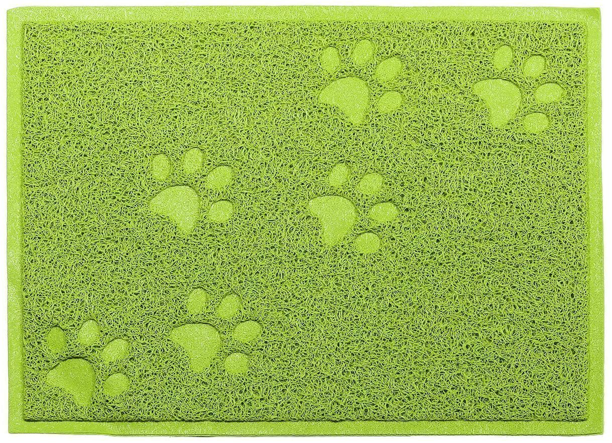 MUEQU Cat Litter Box Mat Pet Food Bowl Mat Cat Litter Trap Mat, PVC, 30 X 40 Cm Animals & Pet Supplies > Pet Supplies > Cat Supplies > Cat Litter Box Mats MUEQU Green  