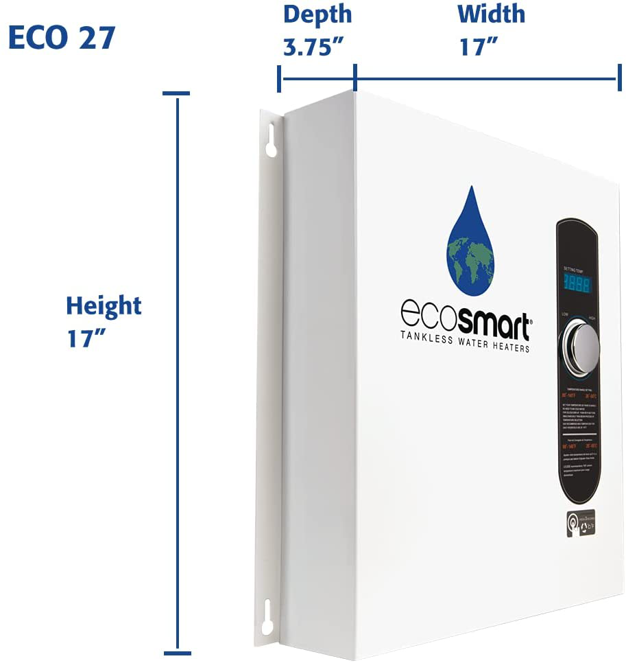 Ecosmart ECO Electric Tankless Water Heater, 27 KW at 240 Volts, 112.5 Amps with Patented Self Modulating Technology, White Animals & Pet Supplies > Pet Supplies > Bird Supplies > Bird Toys EcoSmart   