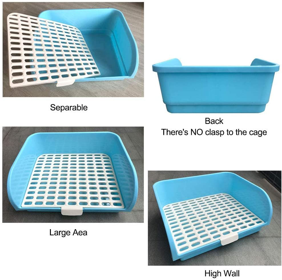 Pet Small Rat Large Toilet & 100 Pcs Rabbit Pee Pads, 18" X 13" Pet Toilet/Potty Training Pads, Oversize Litter Box for Small Animal/Large Rabbit/Guinea Pig/Ferret Animals & Pet Supplies > Pet Supplies > Small Animal Supplies > Small Animal Bedding Amakunft   