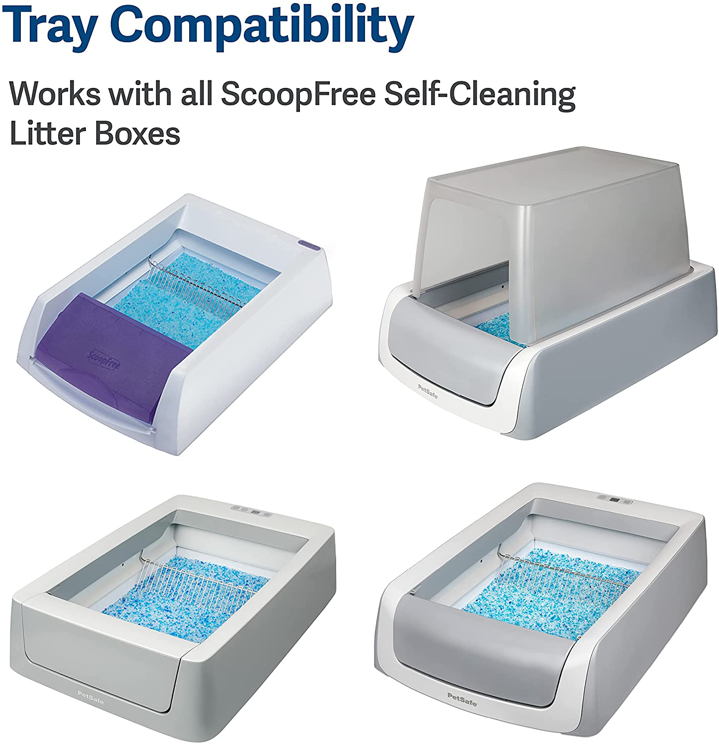 Petsafe Scoopfree Cat Litter Crystal Tray Refills for Scoopfree Self-Cleaning Cat Litter Boxes - 3-Pack - Non-Clumping, Less Mess, Odor Control - Available in Original Blue, Lavender, or Sensitive