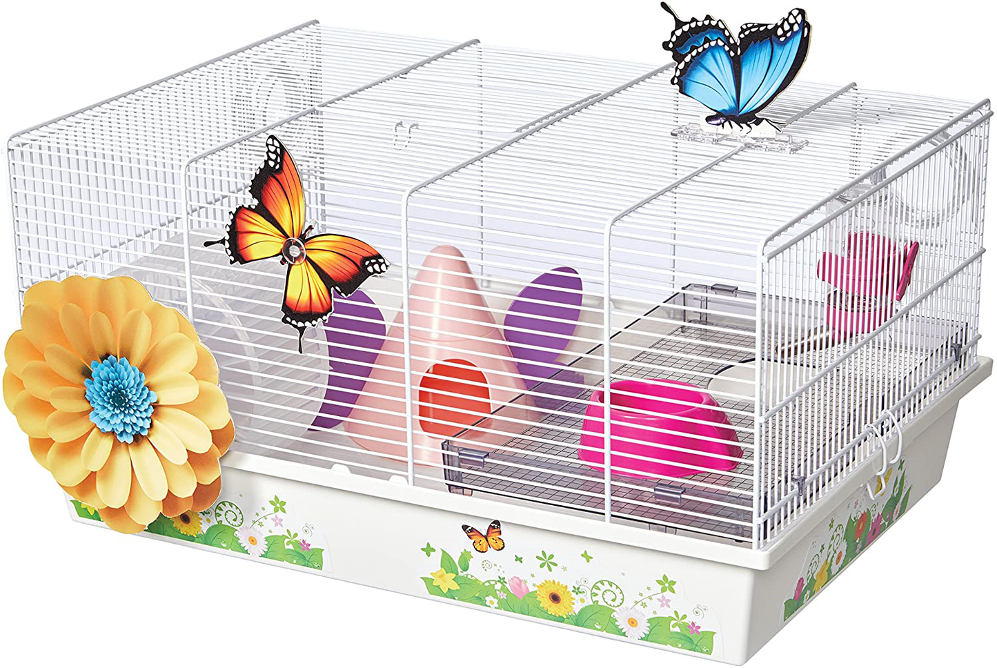 Hamster Cage | Fun Themed Hamster Cages Animals & Pet Supplies > Pet Supplies > Small Animal Supplies > Small Animal Habitats & Cages MidWest Homes for Pets Butterfly Theme  