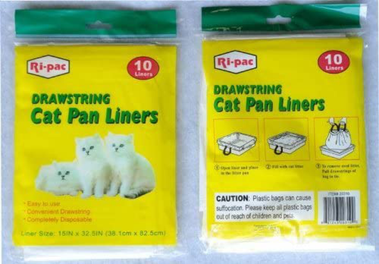 Durapak Supplies 60 Pieces Drawstring Cat Pan Liner for Litter Waste Scoop Disposal Animals & Pet Supplies > Pet Supplies > Cat Supplies > Cat Litter Box Liners Durapak Supplies   