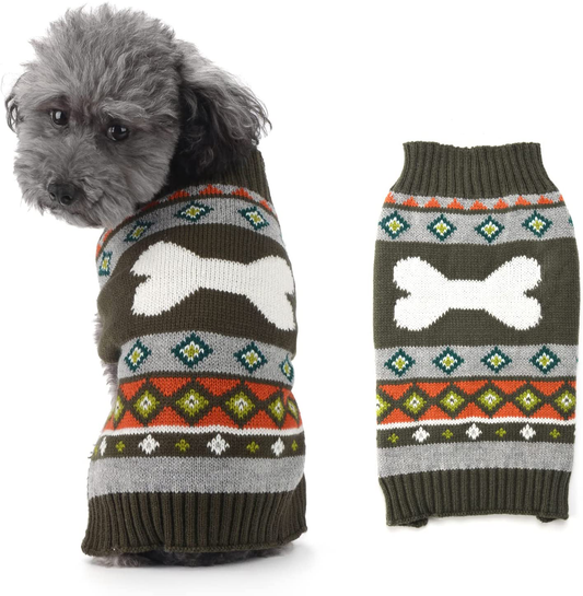 TENGZHI Dog Sweater Xsmall Pet Costume Soft Thick Knit Puppy Sweater Vest Dachshund Clothes Cat Apparel for Small Medium and Large Dogs Cats Animals & Pet Supplies > Pet Supplies > Cat Supplies > Cat Apparel TENGZHI green Large 