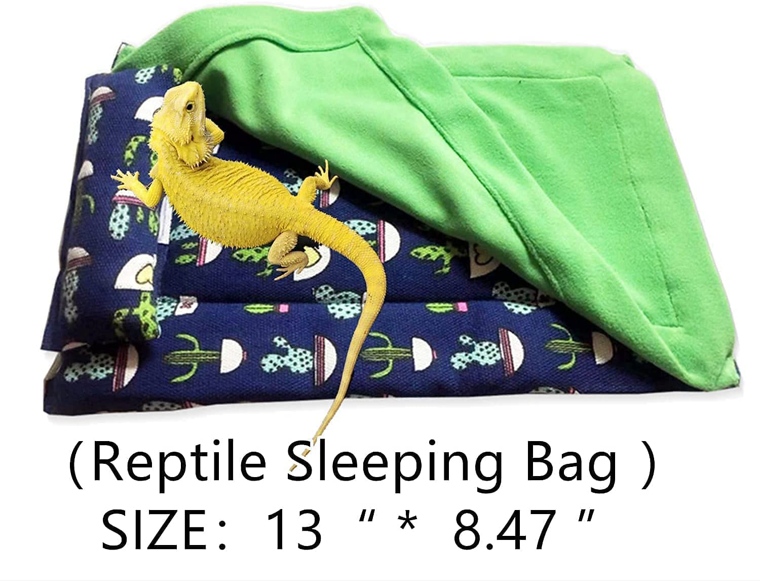 Bearded Dragon Bed with Pillow and Blanket, Solf Fabric Warm Sleeping Bag with Cover for Bearded Dragon Leopard Gecko Lizard Animals & Pet Supplies > Pet Supplies > Small Animal Supplies > Small Animal Habitat Accessories SEAPANHE   