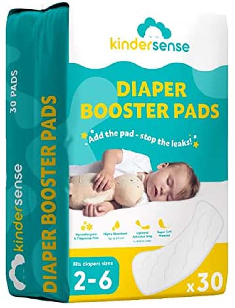 Kindersense® - Overnight Diaper Liners - Diaper Booster Pads Disposable Doubler Cloth Diaper Inserts to Prevent Leaks - Overnight Diapers Pad - Adhesive Strip - Hypoallergenic… (30 Pack) Animals & Pet Supplies > Pet Supplies > Dog Supplies > Dog Diaper Pads & Liners VEA Group LLC 30 Pack  
