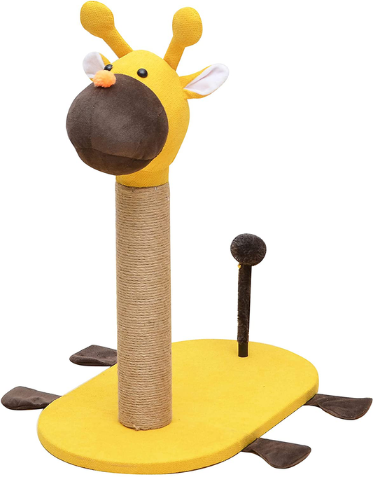 Catry Cat Scratching Post Animals & Pet Supplies > Pet Supplies > Cat Supplies > Cat Furniture Catry Giraffe 19'' Yellow  