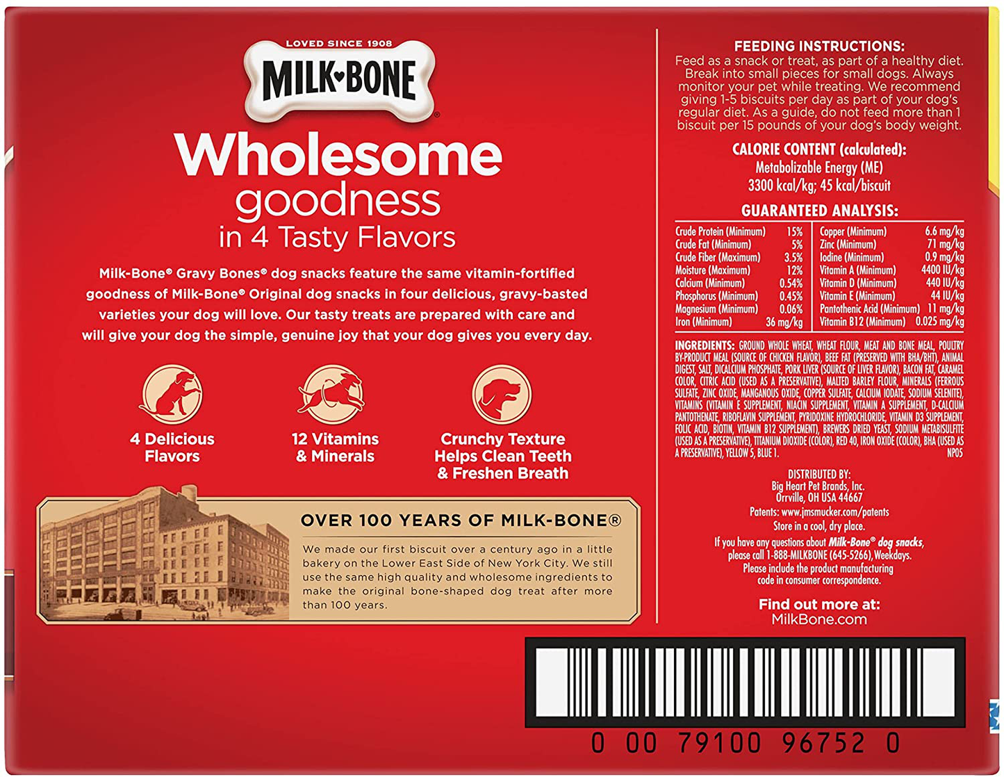 Milk-Bone Gravy Bones Dog Biscuits, 4 Meaty Flavors with 12 Vitamins & Minerals Animals & Pet Supplies > Pet Supplies > Small Animal Supplies > Small Animal Treats J.M. SMUCKER COMPANY   