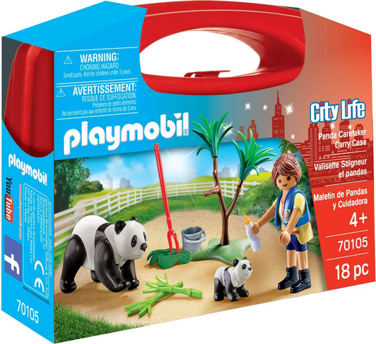 PLAYMOBIL 18 Piece Panda Caretaker Carry Case Animals & Pet Supplies > Pet Supplies > Small Animal Supplies > Small Animal Habitat Accessories Playmobil   