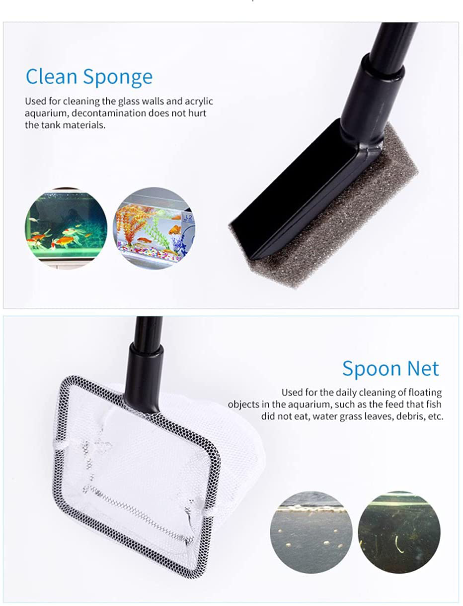 JOBEDE Aquarium Cleaning Set Fish Tank Cleaning Tools Clean Sponge Spo – KOL  PET