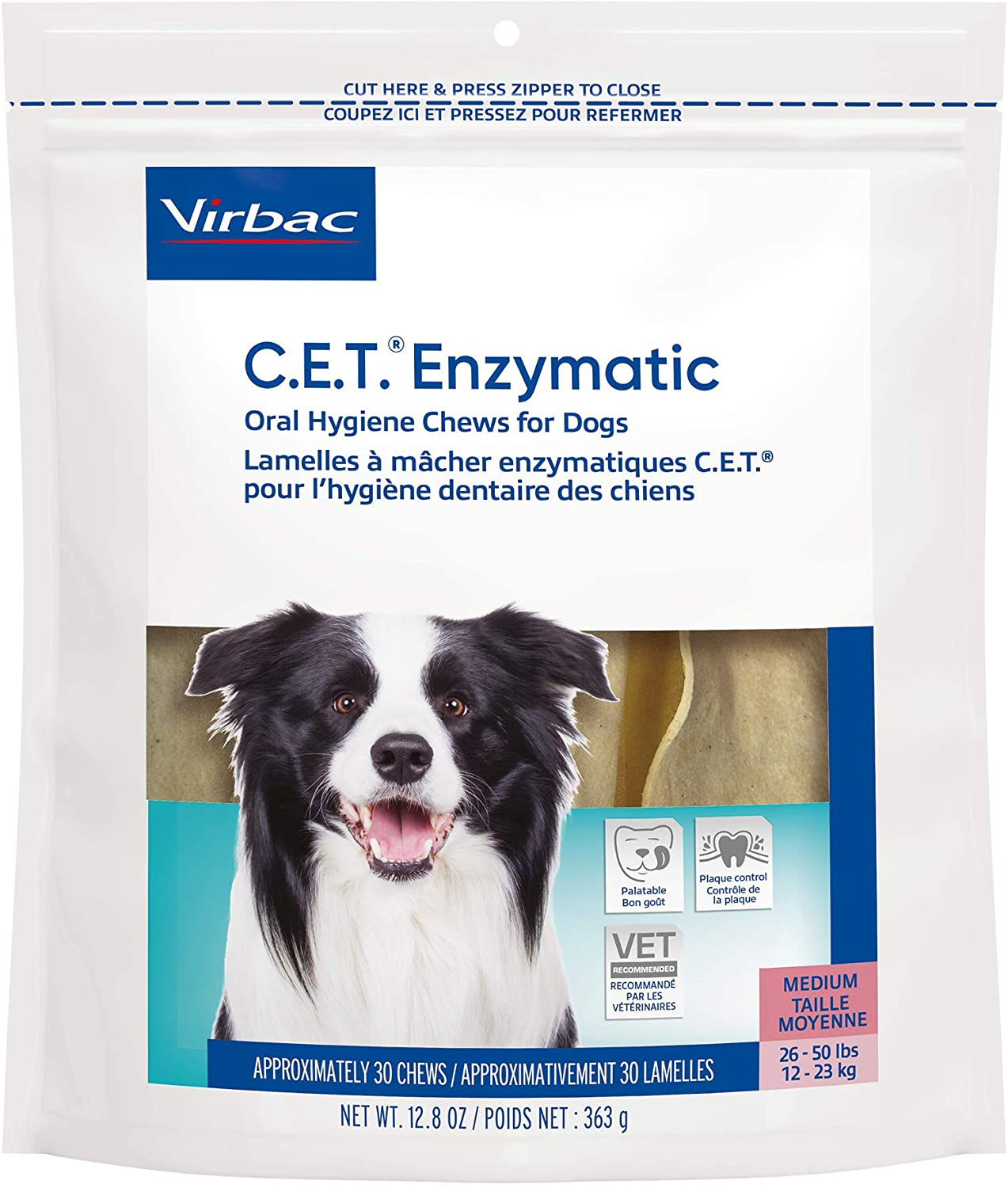 Virbac CET Enzymatic Oral Hygiene Chews for Dogs Animals & Pet Supplies > Pet Supplies > Dog Supplies > Dog Treats Virbac Animal Health NEW Medium  