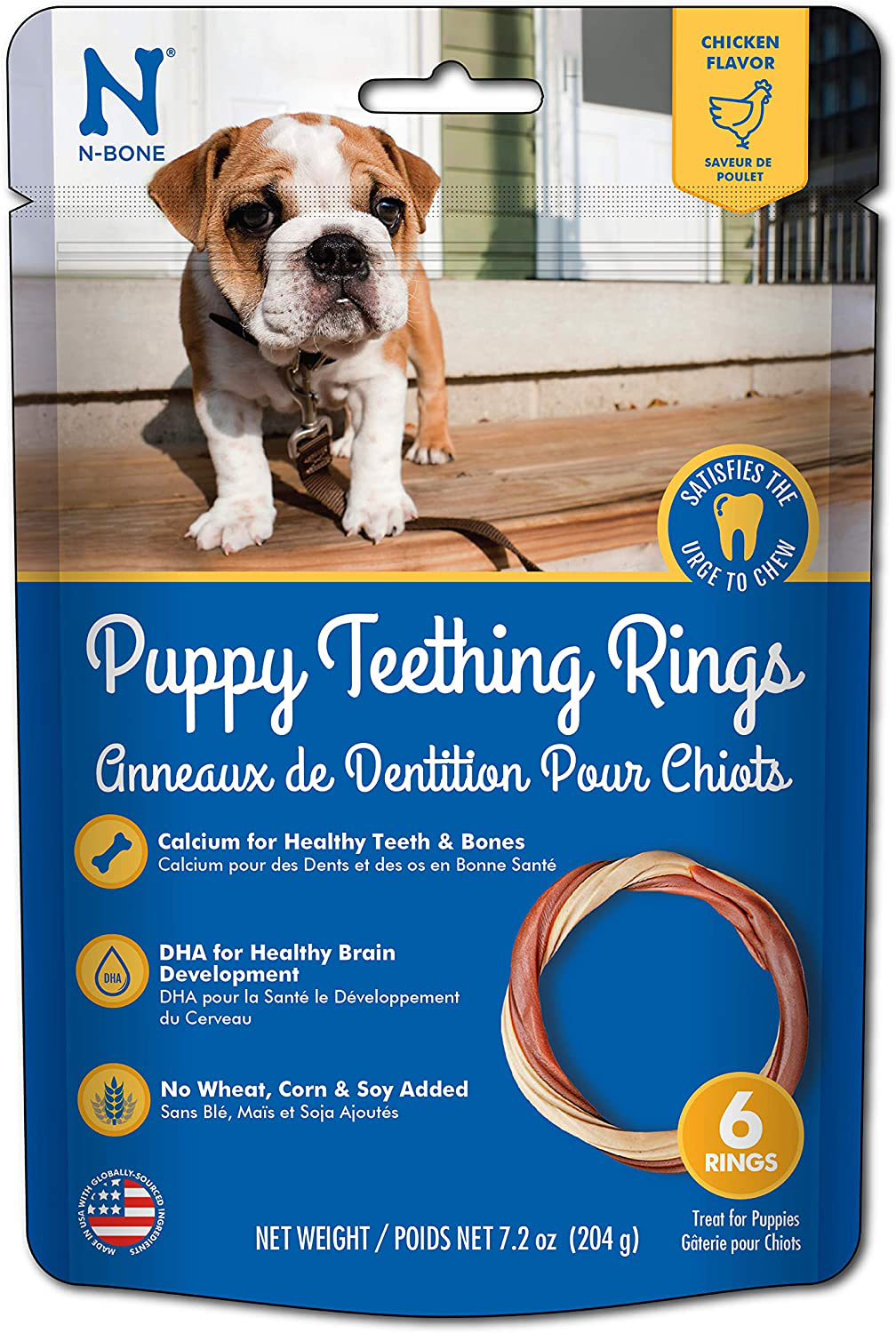 N-Bone Puppy Teething Ring Chicken Flavor Animals & Pet Supplies > Pet Supplies > Dog Supplies > Dog Treats N-Bone 7.2 Ounce (Pack of 1)  