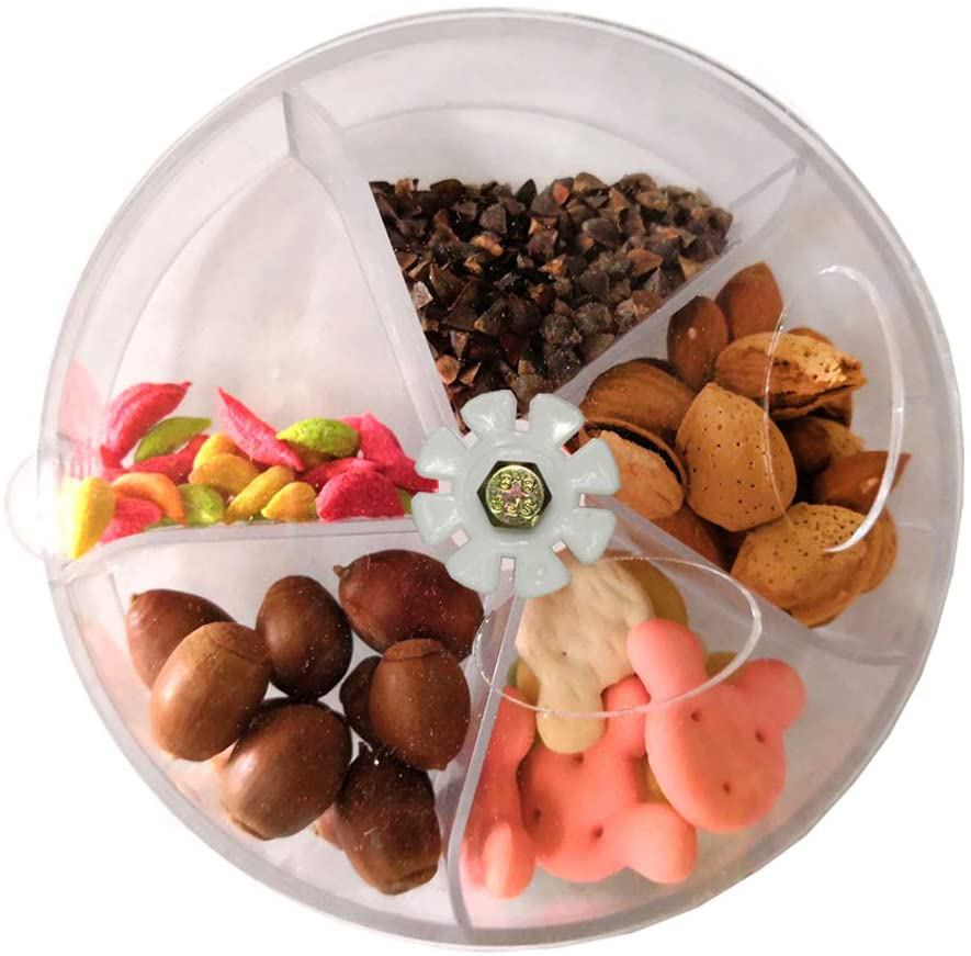 Bird Creative Foraging System Wheel Seed Food Ball Rotate Training Toy for Small and Medium Parrots Parakeet Cockatiel Conure Animals & Pet Supplies > Pet Supplies > Bird Supplies > Bird Toys Wontee TRANSPARENT  