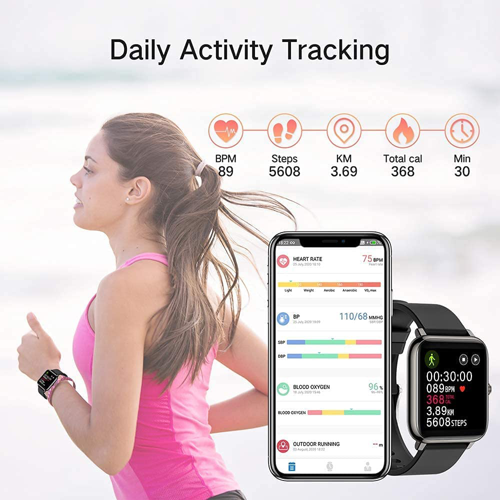 Donerton Smart Watch, Fitness Tracker for Android Phones, Fitness Tracker with Heart Rate and Sleep Monitor, Activity Tracker with IP67 Waterproof Pedometer Smartwatch with Step Counter for Women Men Animals & Pet Supplies > Pet Supplies > Dog Supplies > Dog Treadmills Donerton   