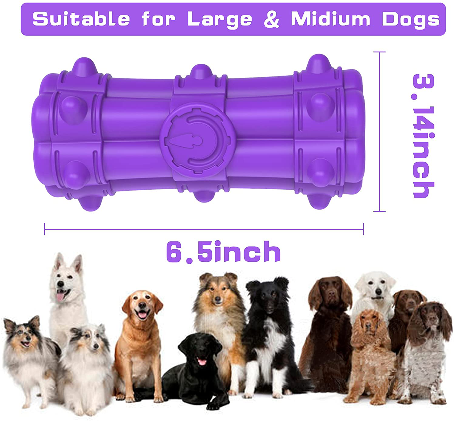 SYEENIFY Dog Toys for Aggressive Chewers Large Breed,Squeaky Dog Toys for Large Medium Dogs Aggressive Chewers,100% Natural Rubber,Milk Flavor Animals & Pet Supplies > Pet Supplies > Dog Supplies > Dog Toys SYEENIFY   
