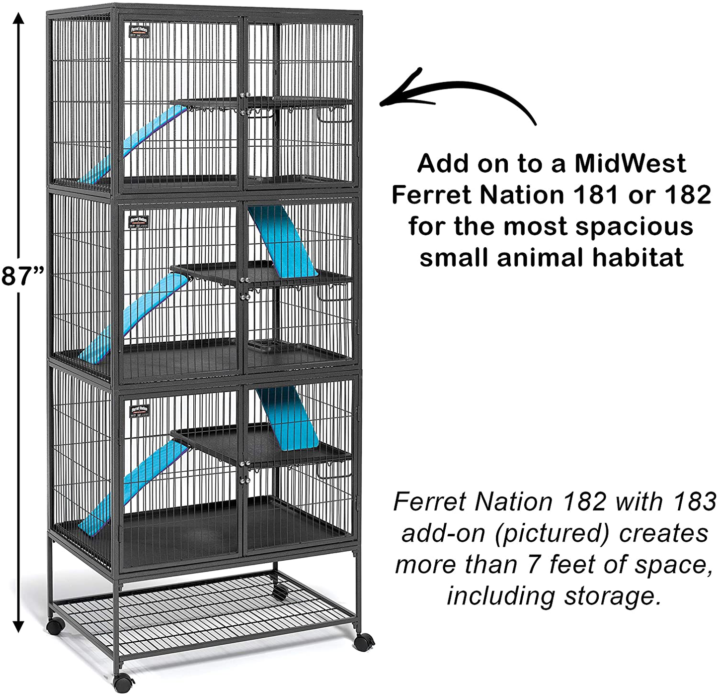 Midwest Homes for Pets 183 Ferret Nation Add-On Unit, 1-Year Manufacturer Warranty Animals & Pet Supplies > Pet Supplies > Small Animal Supplies > Small Animal Habitats & Cages MidWest Homes for Pets   