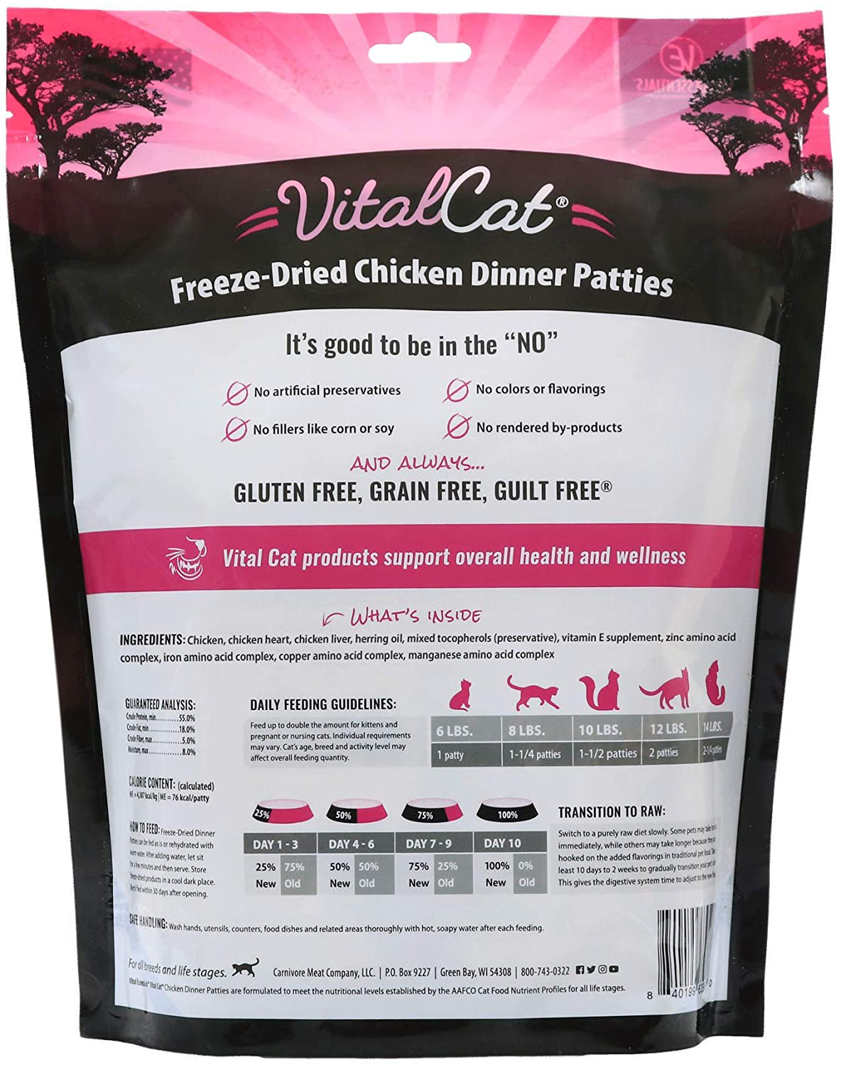 Vital Essentials Vital Cat Freeze-Dried Grain-Free All Natural Dinner Patties Cat Food, 8 Oz Animals & Pet Supplies > Pet Supplies > Cat Supplies > Cat Treats Vital Essentials   