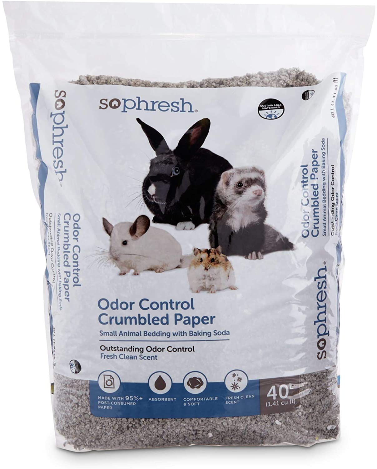 Petco Brand - so Phresh Odor-Control Crumbled Paper Small Animal Bedding, 40 Liters