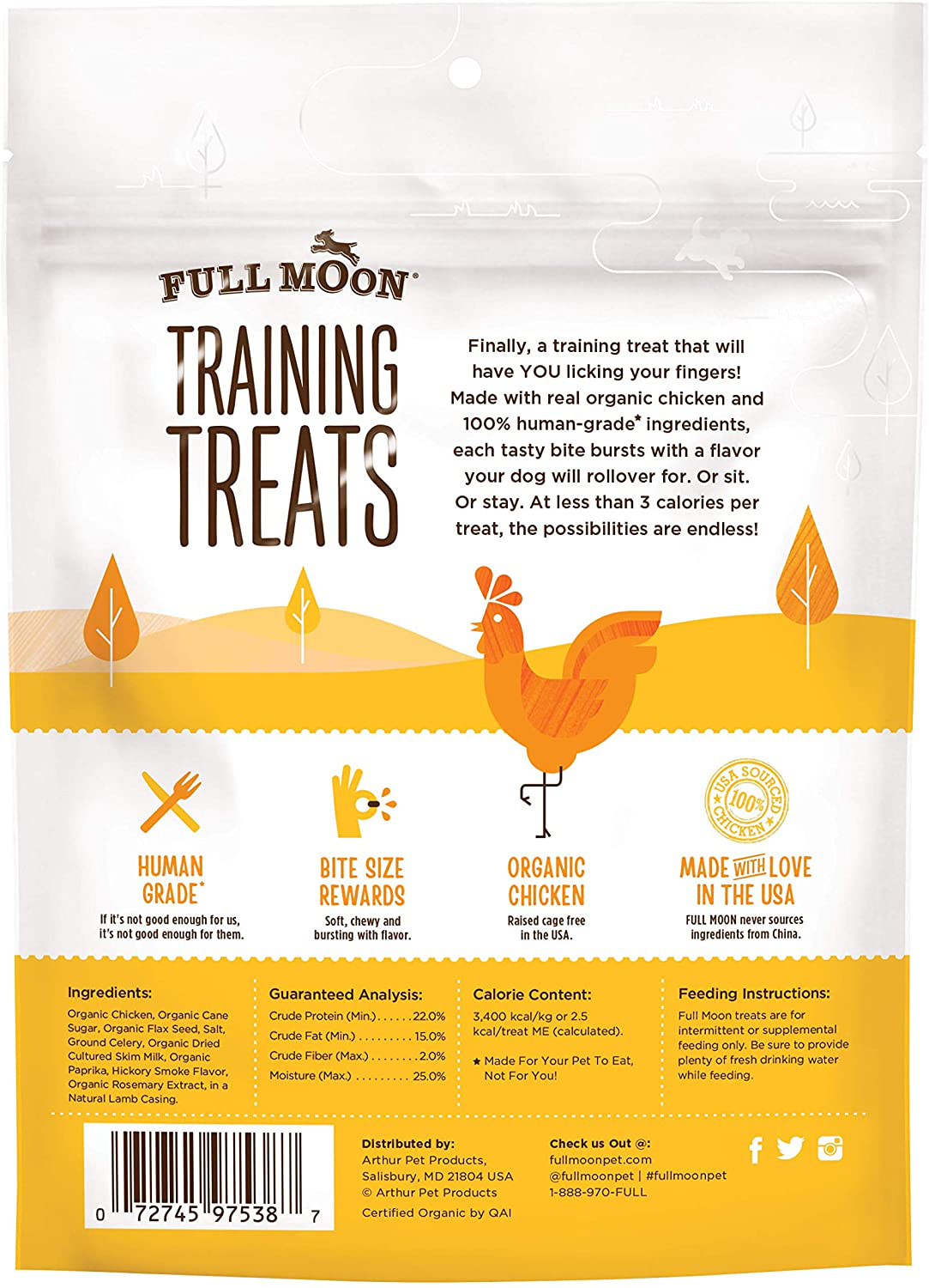 Full Moon Organic Human Grade Training Treats for Dogs Animals & Pet Supplies > Pet Supplies > Dog Supplies > Dog Treats Full Moon   
