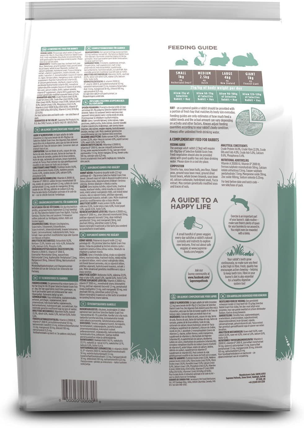 Supreme Selective Naturals Grain Free Rabbit Food 3.3Lbs Animals & Pet Supplies > Pet Supplies > Small Animal Supplies > Small Animal Food Supreme Petfoods   