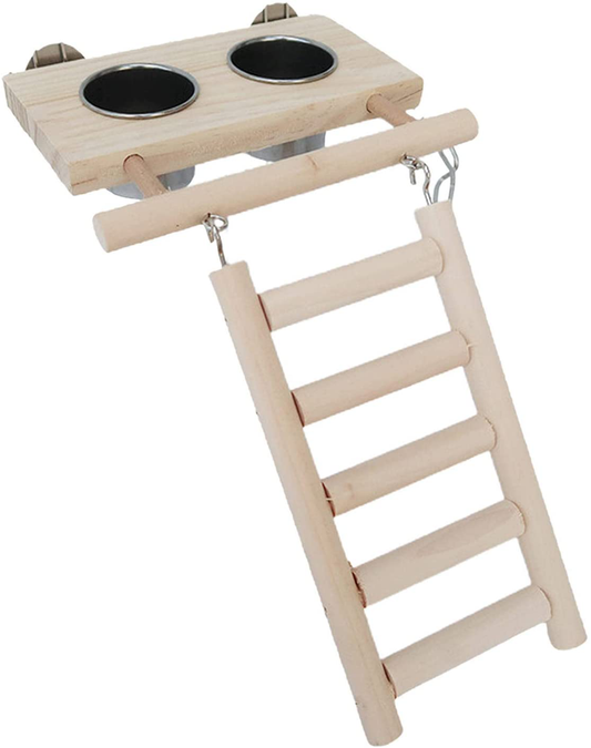 NC NC Parrot Play Stand Bird Playground Wood Perch Gym Play Ladder W/Feeder Cups Animals & Pet Supplies > Pet Supplies > Bird Supplies > Bird Gyms & Playstands N\C   