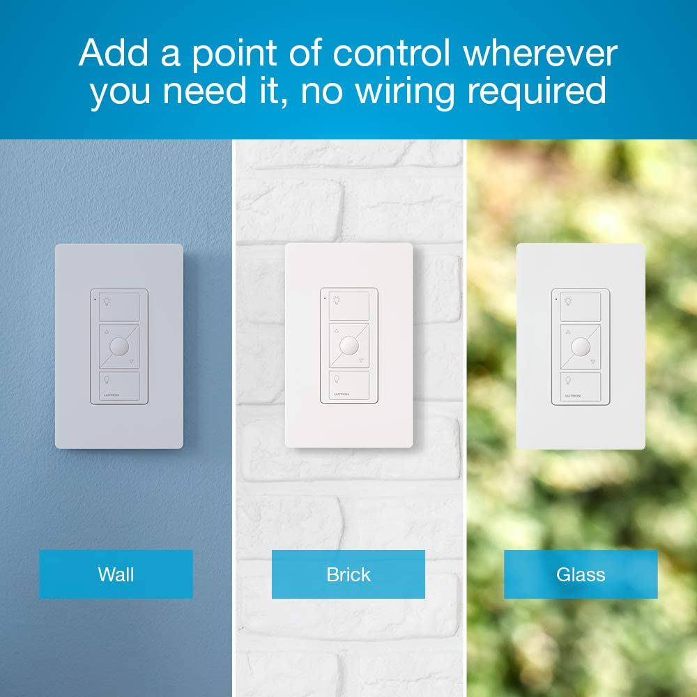 Lutron 3-Button with Raise/Lower Pico Remote for Caseta Wireless Smart Lighting Dimmer Switch, PJ2-3BRL-WH-L01R, White Animals & Pet Supplies > Pet Supplies > Dog Supplies > Dog Houses Lutron   