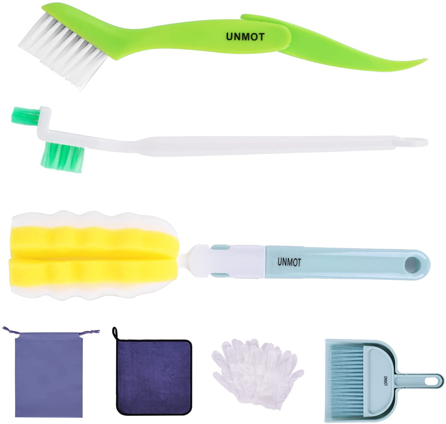 UNMOT Pet Cage Cleaner Set for Rabbit Cages Guinea Pig Hamster Cat Ferret Birds Parrot Chinchilla for Small Animals Pet Playpen Bedding Cleaning Brush Dustpan and Broom Foam Sponge Animals & Pet Supplies > Pet Supplies > Small Animal Supplies > Small Animal Bedding UNMOT   