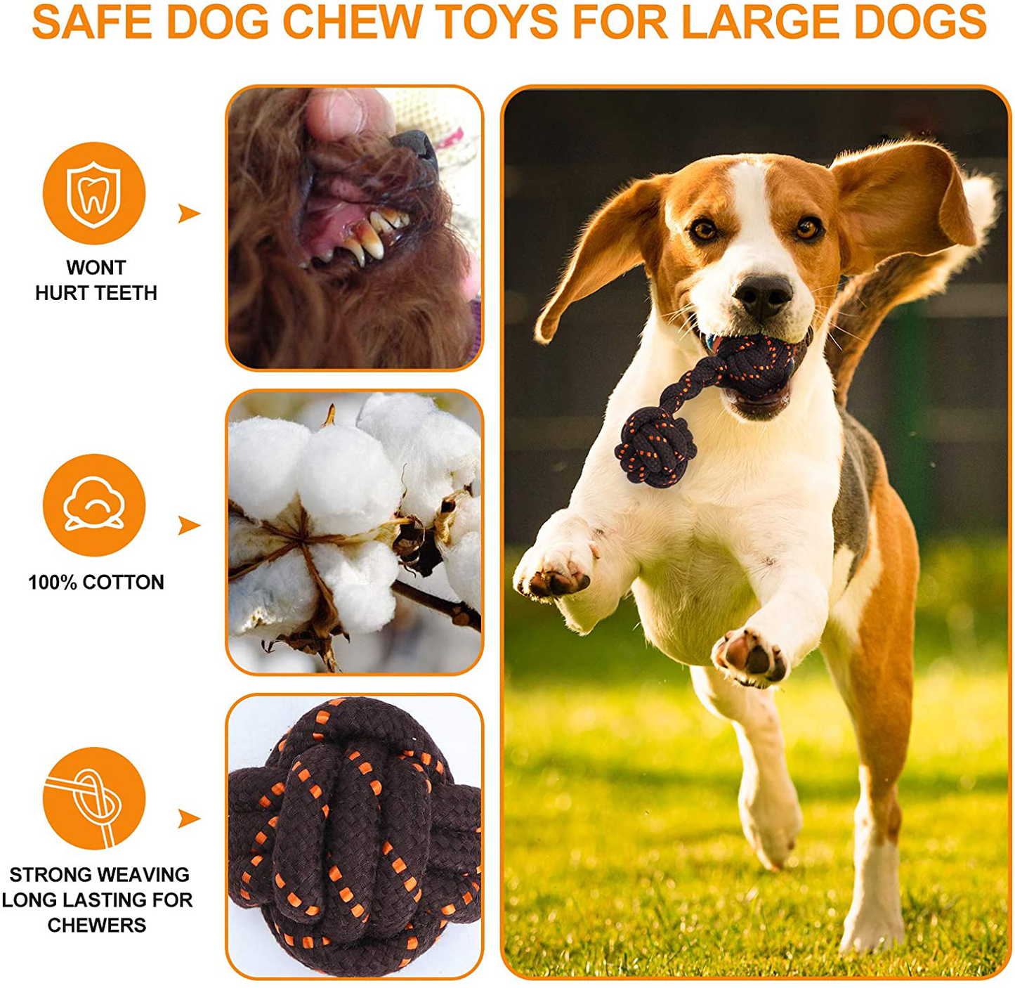 VNICE Dog Toys, Squeaky No Stuffing Fox Raccoon Plush Toys Indestructible Cotton Rope Chew Set Toys Tooth Cleaning, Interactive Game ,Anxiety Release for Small Medium Aggressive Chewers Animals & Pet Supplies > Pet Supplies > Dog Supplies > Dog Toys vnice   