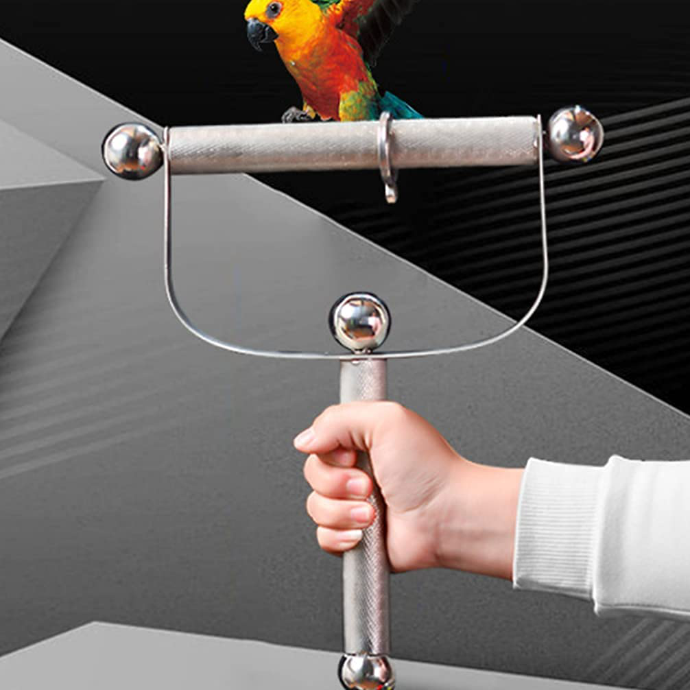 M I a Bird Parrot Play Stand Playground Cockatiel Stainless Steel Perch Rack Gym Exercise Training Toys Cage Prop 30X20Cm Animals & Pet Supplies > Pet Supplies > Bird Supplies > Bird Gyms & Playstands M I A   