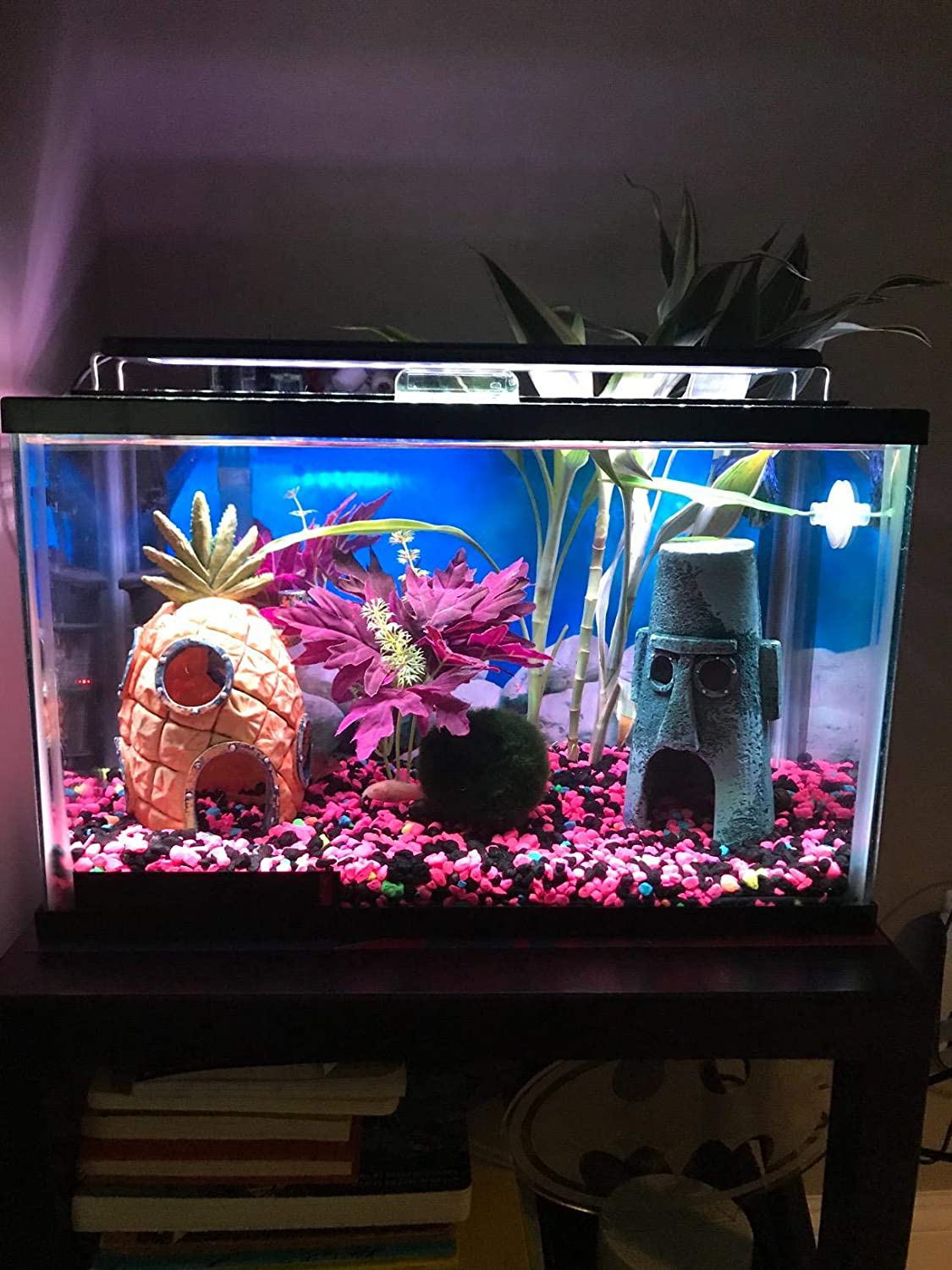 Bonlux RGB LED Aquarium Light - Color Changing LED Fish Tank Hood Light with Extendable Brackets, Dimmable RGB LED Light for Freshwater Saltwater Marine Full Spectrum Light